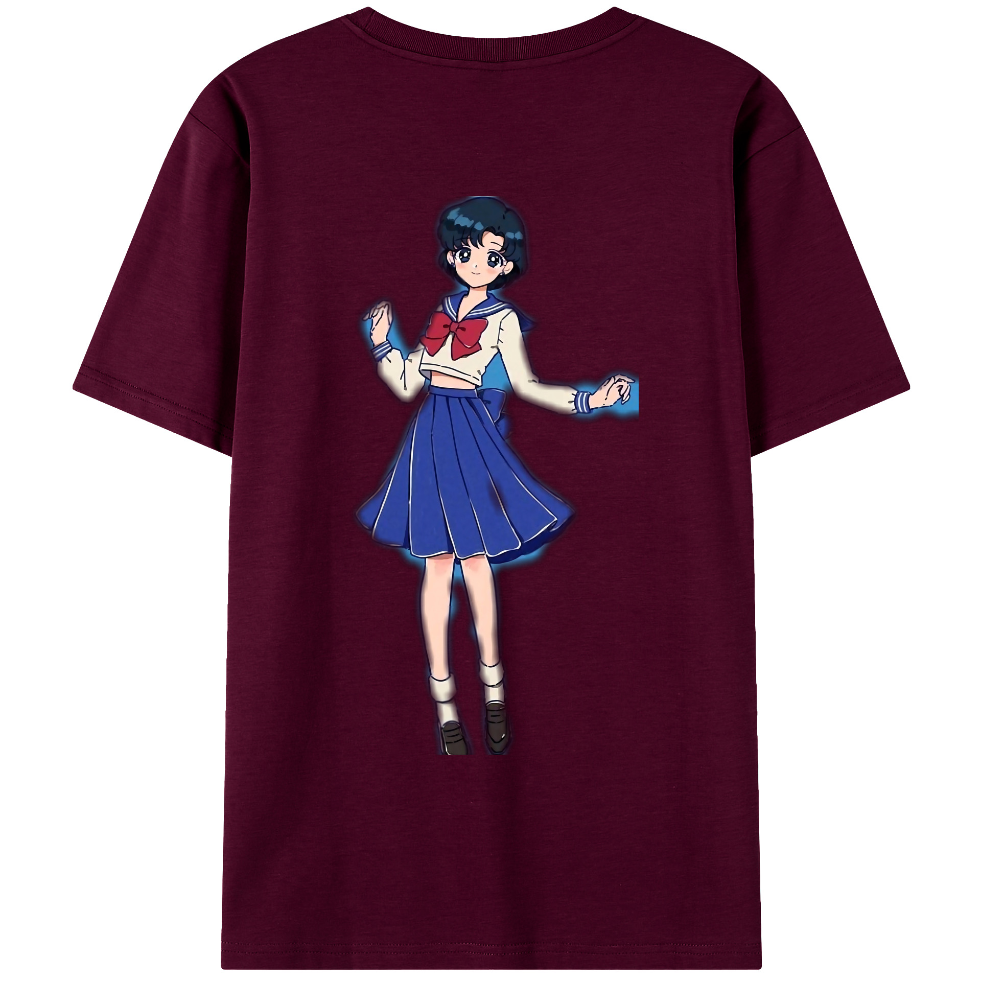 （画像用） 美少女戦士セーラームーン 水野 亜美 みずの あみ Sailor Moon Mizuno Ami レディース半袖Tシャツ(バックプリント)